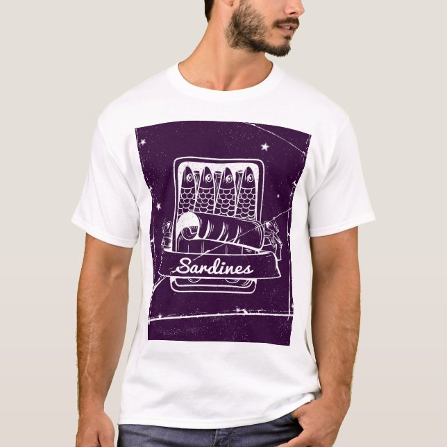 Camiseta Sardinhas em lata em estado de tensão (Frente)
