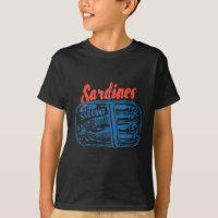 Sardinhas Peixe Enlatado Gráfico Retro Para Homens
