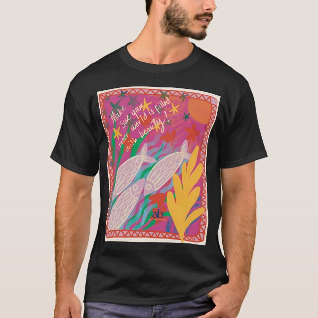Camiseta Sardinhas Rosa (Frente)