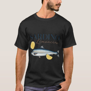 Camiseta Sardino Limoncino Sardinha Vintage Arte — Retro