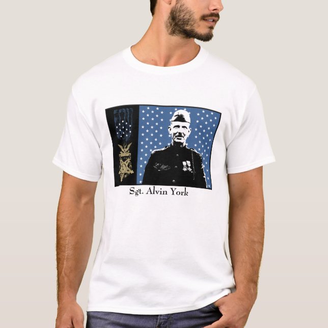 Camiseta Sargento Alvin York e medalha da honra (Frente)