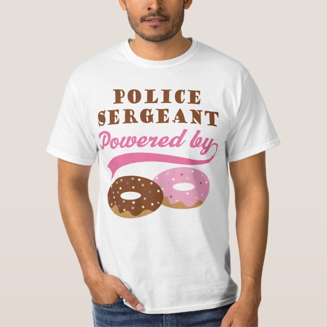 Camiseta Sargento de polícia presente engraçado (Frente)