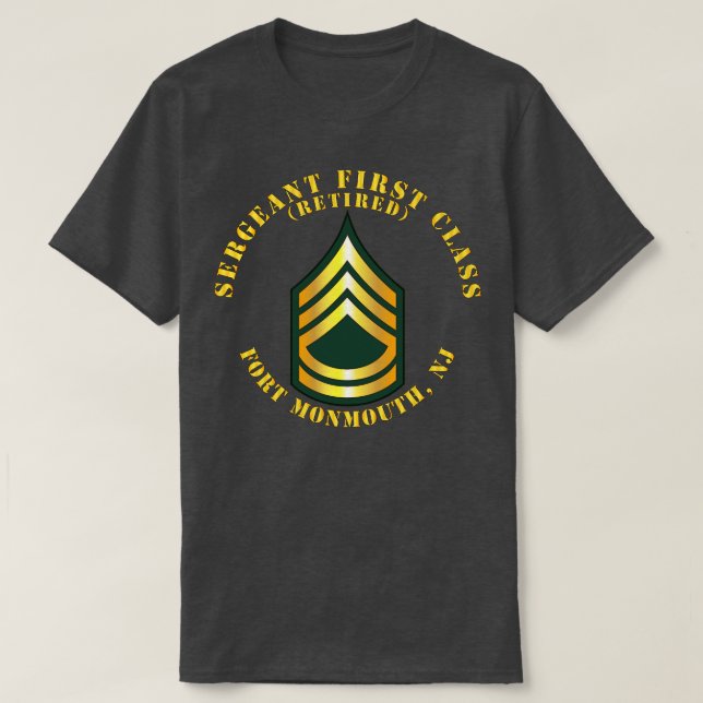 Camiseta Sargento de Primeira Classe S Aposentado Fort Monm (Frente do Design)