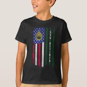 Camiseta Sargento-Funcionarios Ssg Ssg Rank American Flag