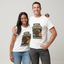 Camiseta Sargento Grill - CHURRASCO, Cerveja e Liberdade