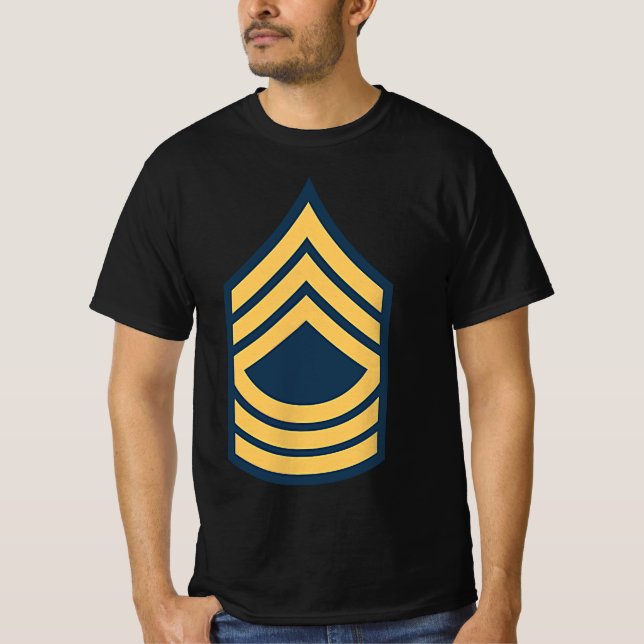 Camiseta Sargento-mestre do Exército dos EUA OR8-E8 insígni (Frente)