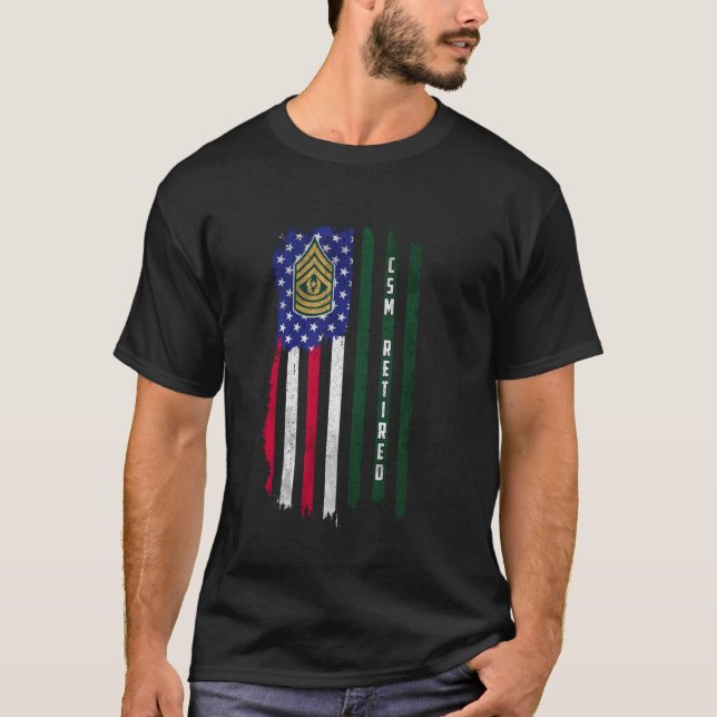 Camiseta Sargento-Mor de Comando E-9 Aposentado CSM Posto A (Frente)