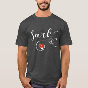 Camiseta Sark Flag Heart, Ilhas do Canal