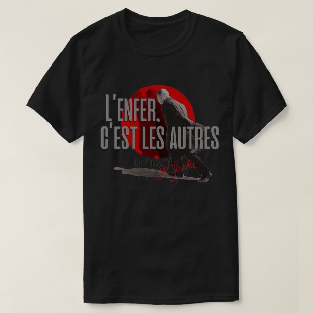Camiseta Sartre Hell é outro Pessoas lx27enfer cx27est les (Frente do Design)