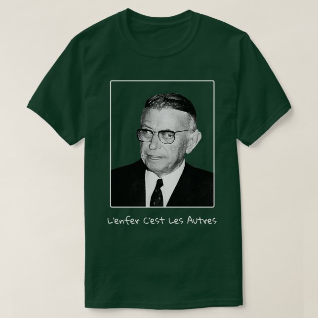 Camiseta Sartre Hell is Other Pessoas em francês (Frente do Design)