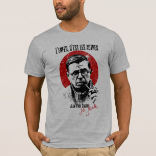 Camiseta Sartre l'enfer c'est les autres Hell É Outro Povo