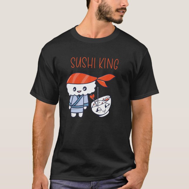 Camiseta Sashimi Comida japonesa Sushi King Salmon Sushi 1 (Frente)