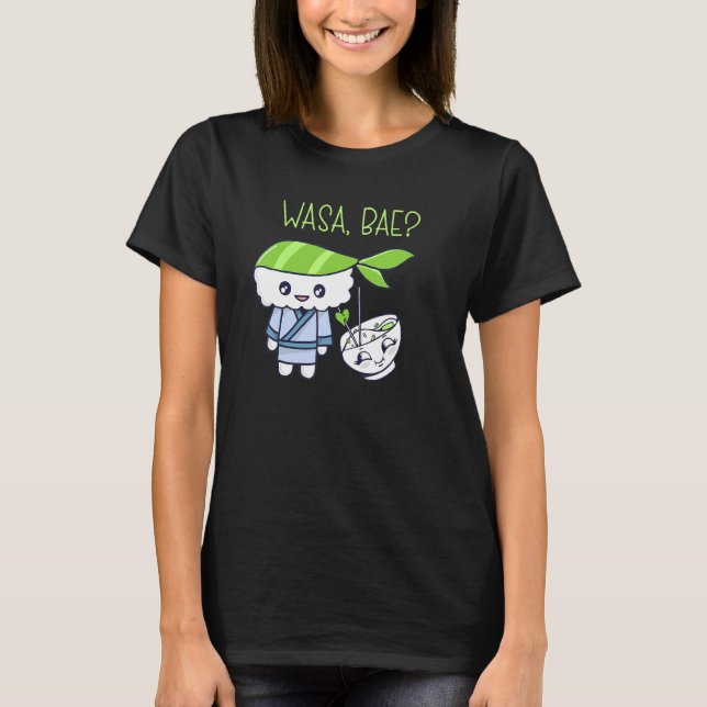 Camiseta Sashimi Comida Japonesa Wasa Bae Salmão Sushi (Frente)