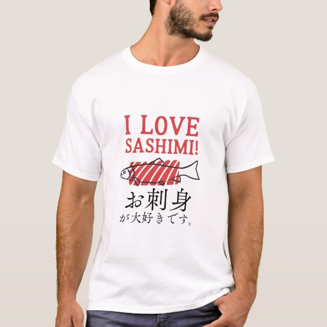 Camiseta Sashimi FIsh Foodie Minimal (Frente)