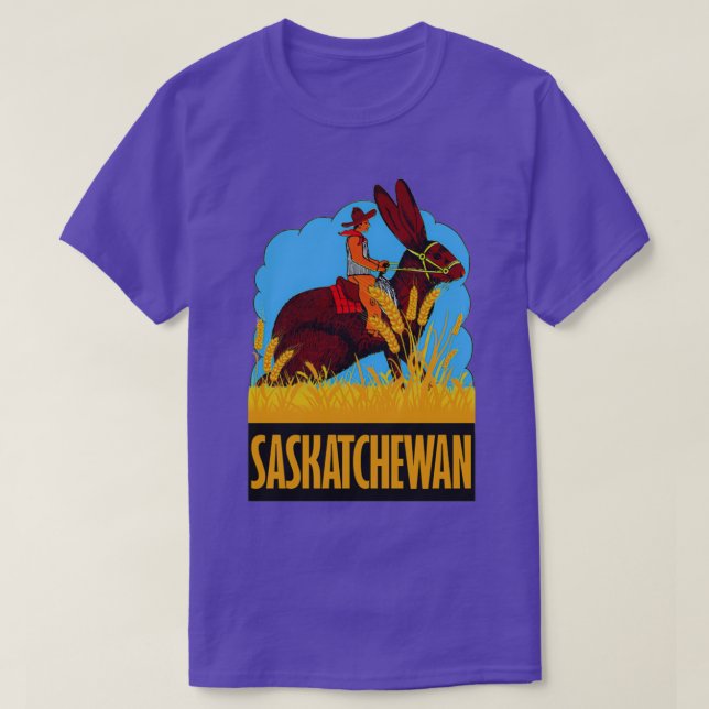 Camiseta Saskatchewan Canada Vintage Travel (Frente do Design)