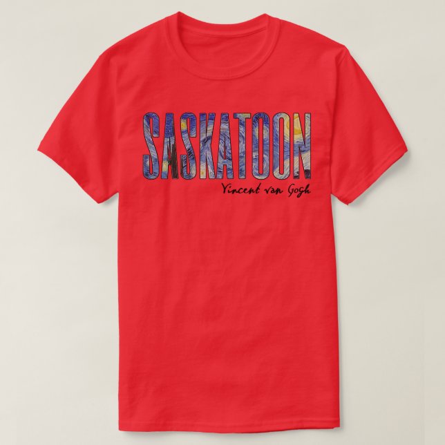 Camiseta Saskatoon Van Gogh Starry Night Art Vincent Van Go (Frente do Design)