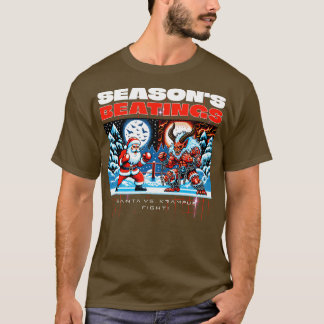 Camiseta Sasons Beatings Papai Noel vs Krampus