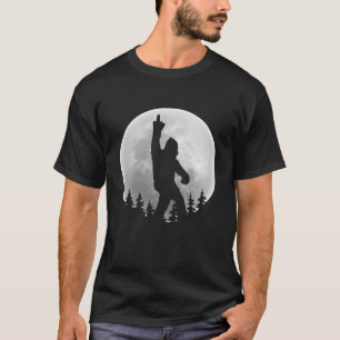 Camiseta Sasquatch Bigfoot com dedo médio e lua cheia