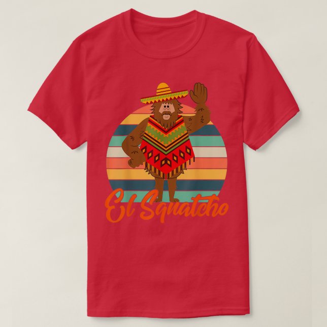 Camiseta Sasquatch Bigfoot mexicano (Frente do Design)