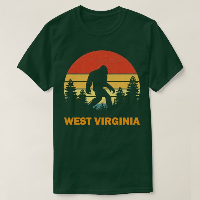 Camiseta Sasquatch Bigfoot West Virginia (Frente do Design)