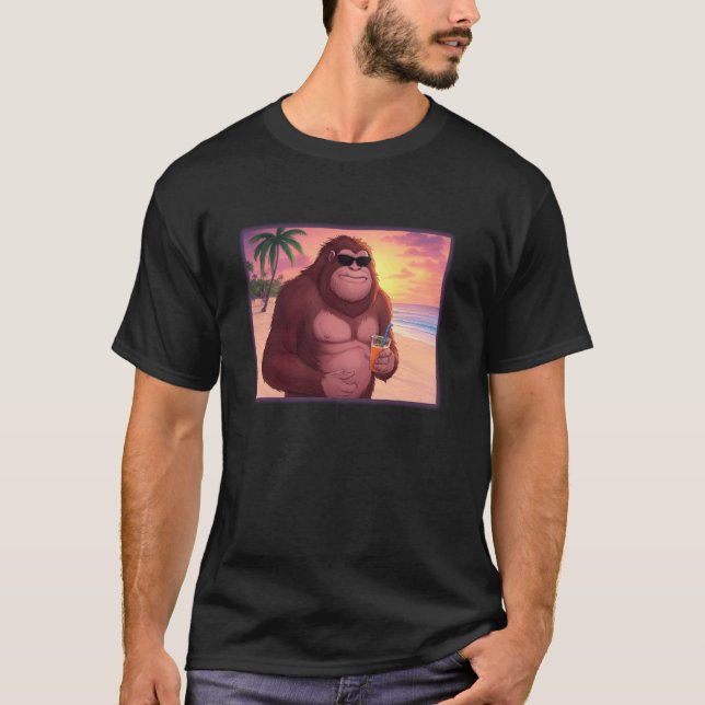 Camiseta Sasquatch de Férias Divertido (Frente)