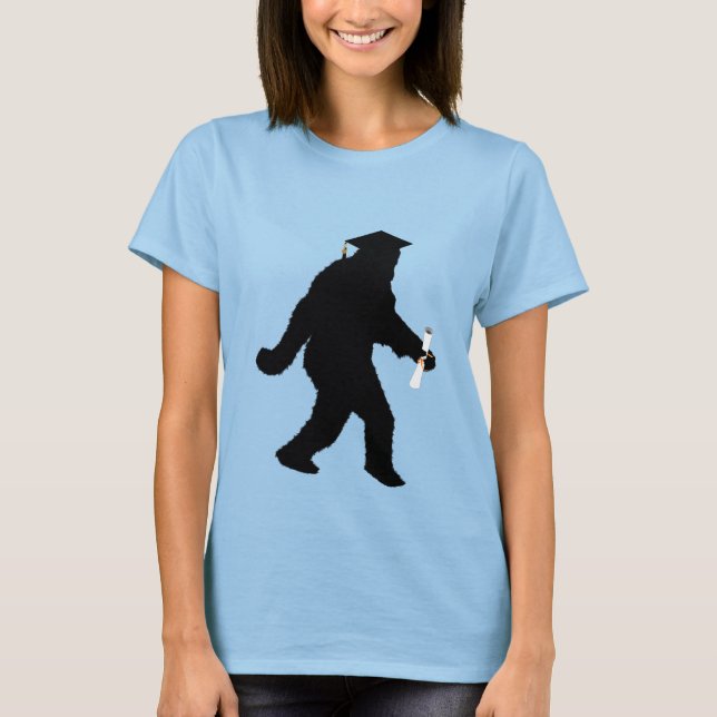Camiseta Sasquatch de gradação com Boné de Formando (Frente)