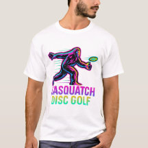 Sasquatch Divertido de Golfe de Disco Neon Retro -