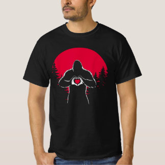 Camiseta Sasquatch do Feliz dia de os namorados do Coração