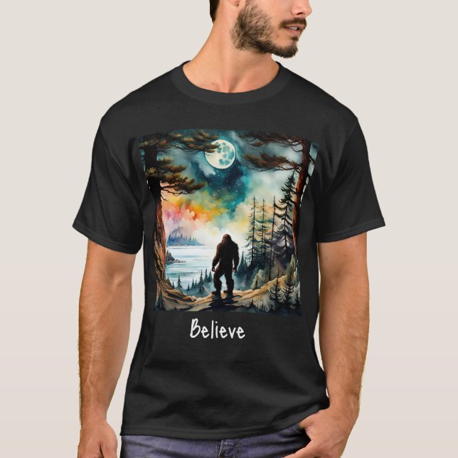 Camiseta Sasquatch em Ridge, olhando para o Oceano (Frente)
