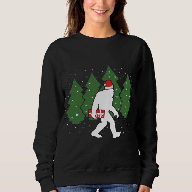 Camiseta Sasquatch Engraçado de Natal (Frente)