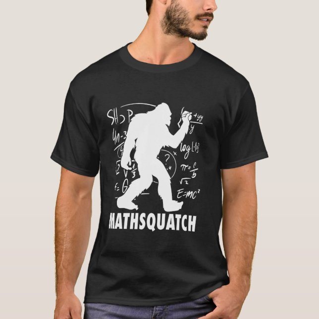 Camiseta Sasquatch Mathsquatch Engraçado Pun Para Professor (Frente)