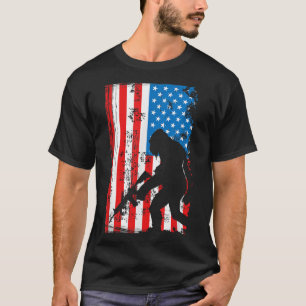 Camiseta Sasquatch Pé-Grande Armado AR-15 Patriótico Americ