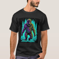 Sasquatch Pé Grande em azul-turquesa e preto