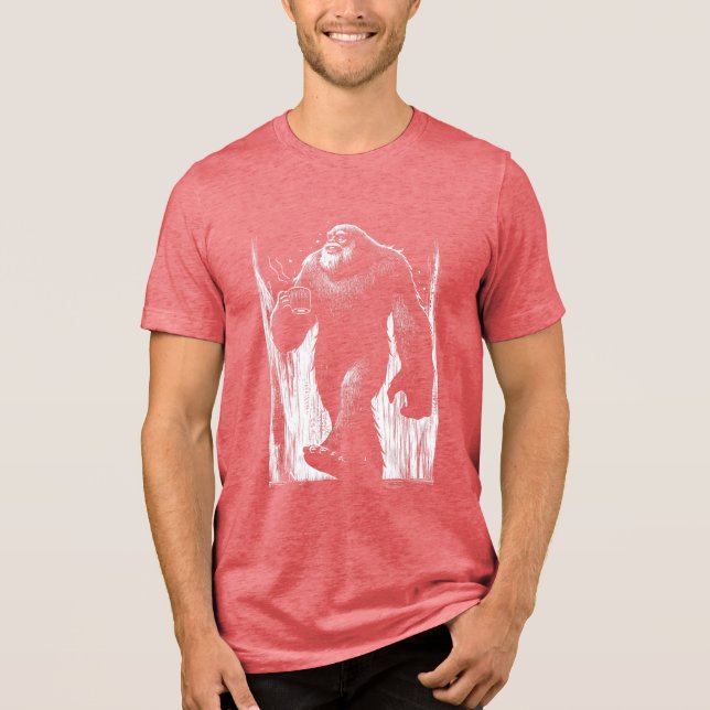 Camiseta Sasquatch Sippin' Coffee T Shirt (Frente)