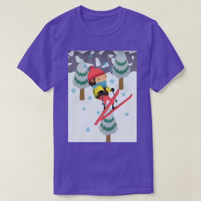 Camiseta Sasquatch Ski Jump 1 (Frente do Design)