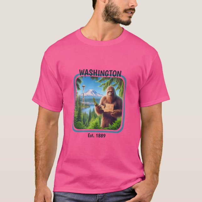 Camiseta Sasquatch Washington Souvenir Viagem Gift (Frente)