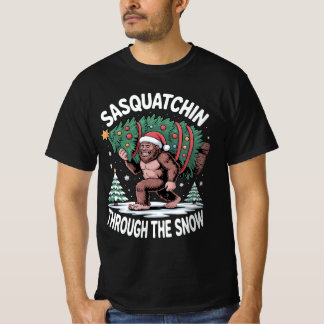 Camiseta Sasquatchin Através Da Neve