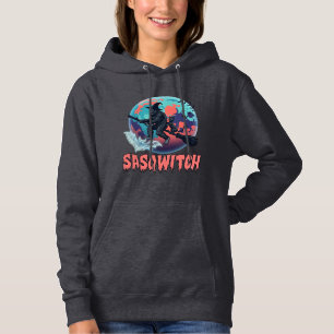 Camiseta Sasqwitch Pé Grande Vassoura de Bruxa Gato Preto L