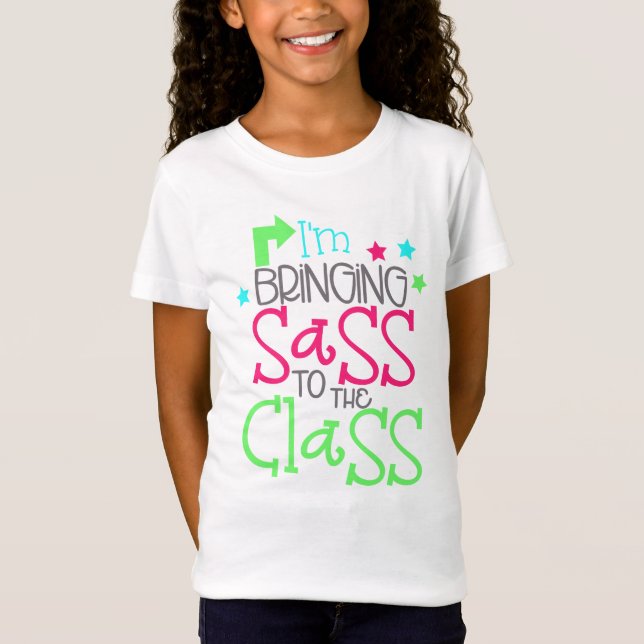 Camiseta Sass to Class Girls' Fine Jersey T Shirt (Frente)
