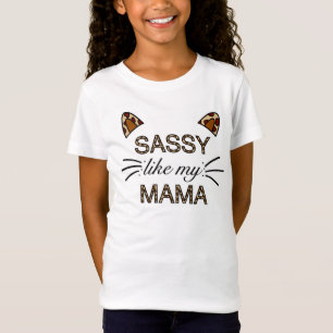 Camiseta Sassado como minha mãe Leopardo imprime grilhões