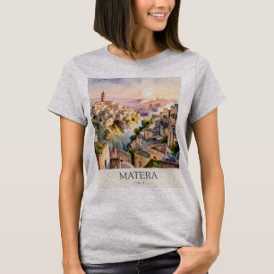 Camiseta Sassi di Matera Viagem Itália Cidade Caverna Aquar