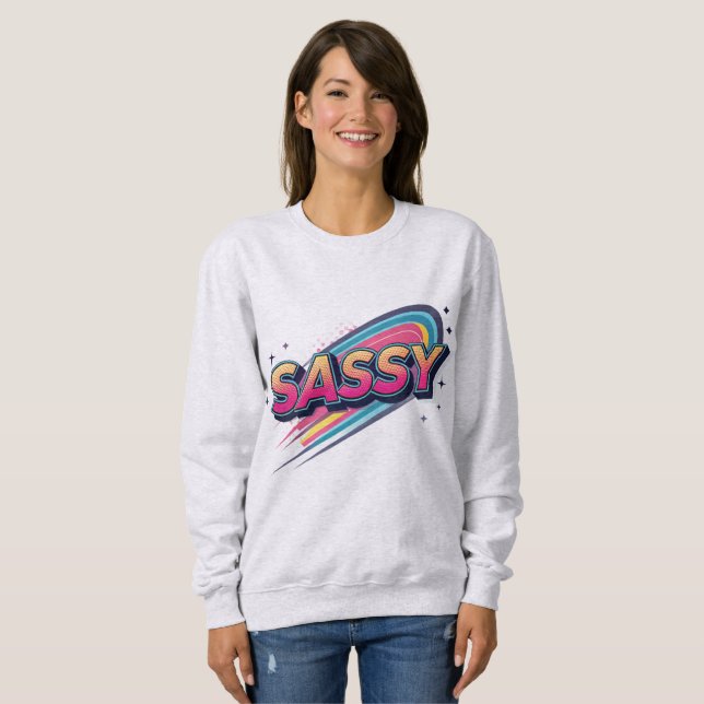 Camiseta Sassy – Bold Modern Streetwear Typography  (Frente Completa)