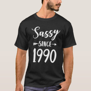 Camiseta Sassy Desde 1990, A Mãe Clássica Dava Um Beijo