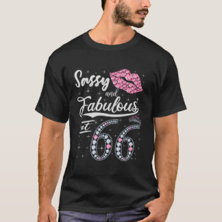Camiseta Sassy E Fabuloso A 66 66 K Lábios Da Coroa