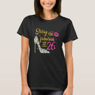 Camiseta Sassy E Fabuloso Aos 26 Anos 26 De Aniversário S