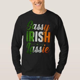 Camiseta Sassy Irish Lassie Happy Dia de São Patrício Em Ma