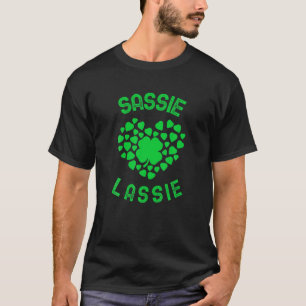 Camiseta Sassy Lassie Funny Dia de São Patrício Para Mulher