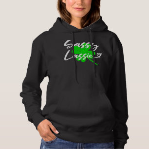 Camiseta Sassy Lassie Irish Shamrock Funny Dia de São Patrí