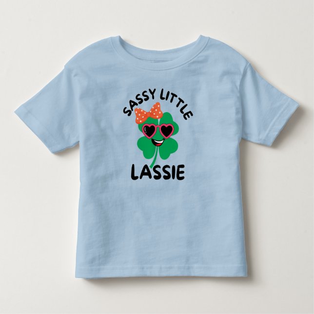 Camiseta Sassy Little Lassie: Dia de São Patrício Crianças  (Frente)