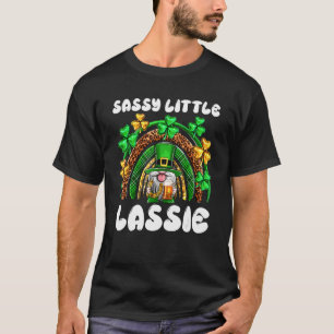 Camiseta Sassy Little Lassie Rainbow Leopard Verde C